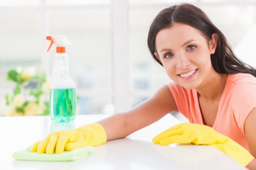 Customer raising a cleaning complaint in a professional setting