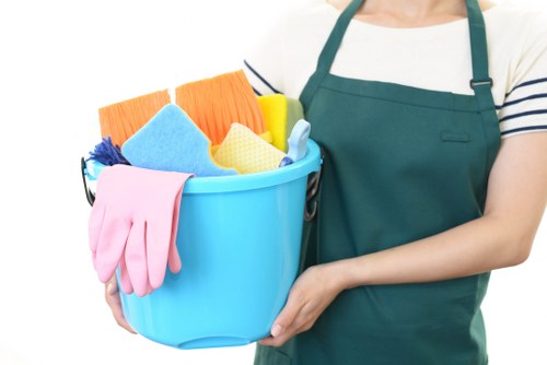 Cleaning team planning a one-off clean in a Highbury apartment building