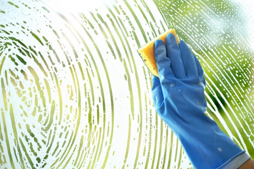 Domestic cleaner working in a Highbury living room with neat surfaces and fresh flooring