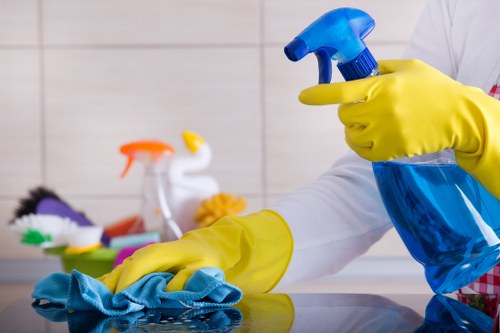 Preparation checklist and cleaning supplies for one-off cleaning in Highbury