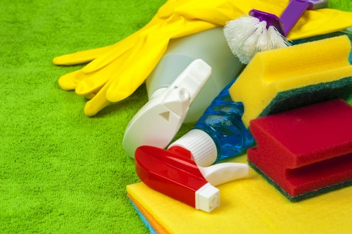 Local carpet cleaning equipment set up in a Highbury home