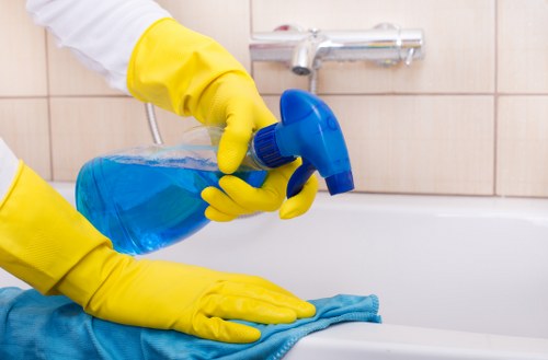 Deep upholstery cleaning process for a sofa in a Highbury home